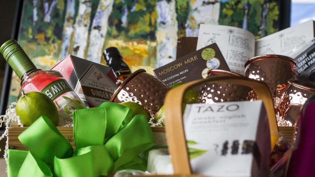 Several items will be up for auction at the Harbor History Museum’s History Rocks event on Oct. 1, including paintings, gift baskets, blown glass, handmade bowls and other items.