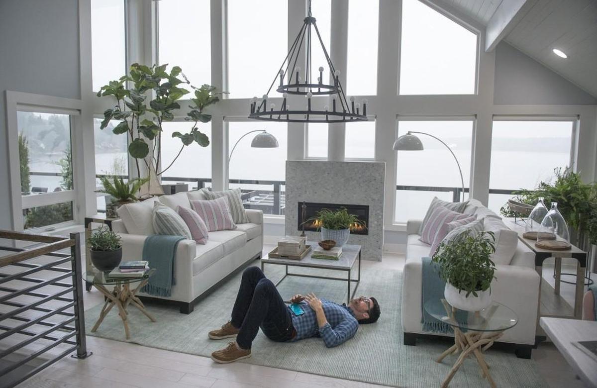 Interior designer Brian Patrick Flynn takes in the view of the HGTV Dream Home Nov. 30 in Gig Harbor. HGTV does three home giveaways per year and has been giving away homes since 1997.