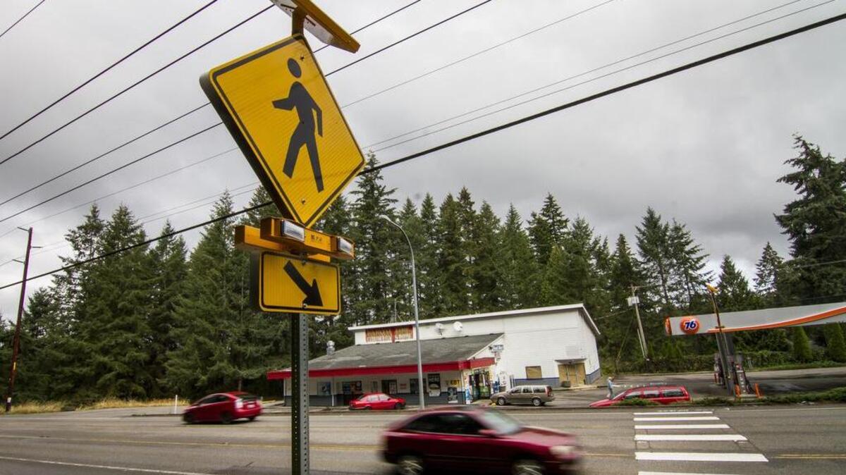 The crosswalk on state Route 302 near the Harvest Time Country Store has received some recent upgrades.