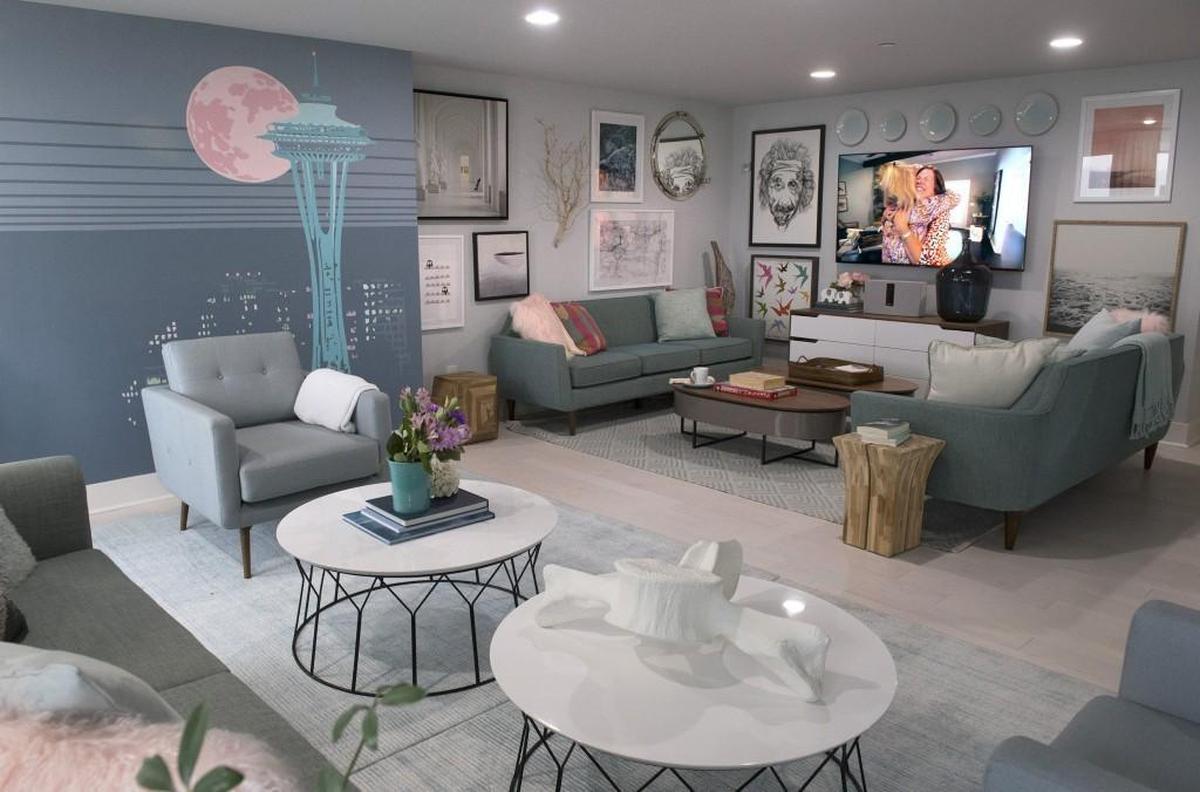 The daylight basement family room of the HGTV Dream Home in Gig Harbor.