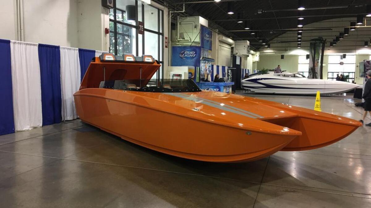 Gig Harbor resident Joe Malich recently purchased the molds, equipment and other assets to manufacture the 26 Redline power boat from Harpersville, Alabama-based RPM Powerboats. He recently displayed the boat at the L.A. Boat Show.