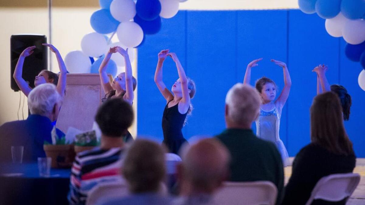 Children do a ballet performance during the donor dinner event Monday night at the Tom Taylor Family YMCA in Gig Harbor. The event was to honor the facility’s 10-year anniversary.