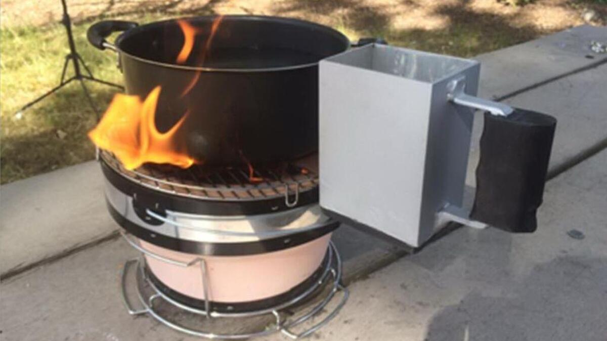 The JikoPower Spark is a small thermoelectric generator that transforms wasted energy from a cookstove or fire into electricity through a temperature differential that can charge a cellphone or another small device.