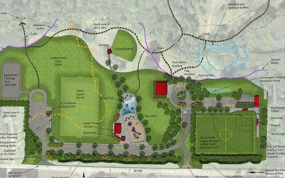 Gateway Park's master plan for development on the Key Peninsula will feature multiuse areas.
