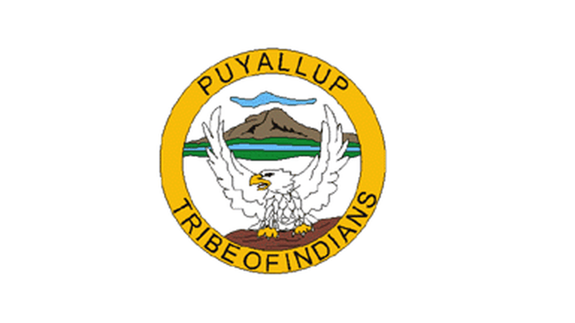 The flag of the Puyallup Tribe of Indians.