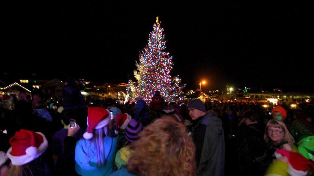 The annual holiday tree lighting in downtown Gig Harbor in 2012.
