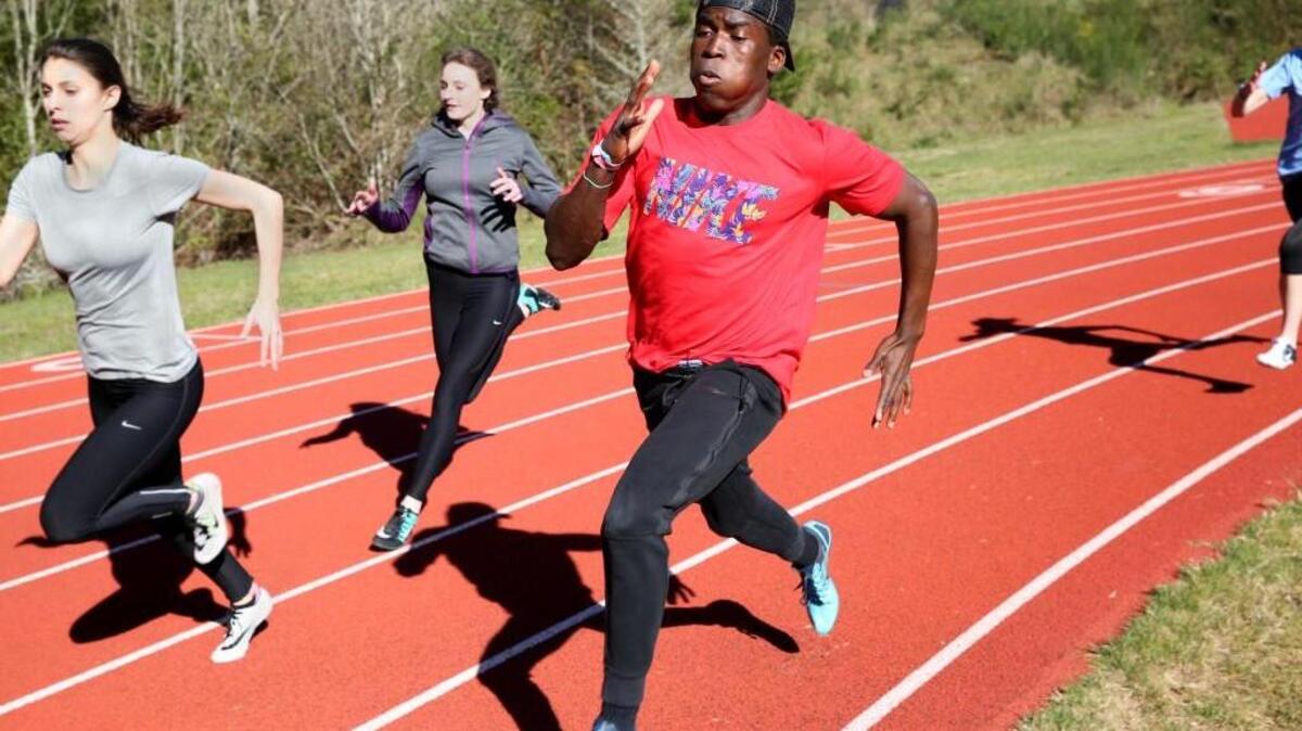 Gig Harbor sophomore Mark Kimball grew up in severe poverty in Liberia and was adopted when he was six. He recorded the 19th-fastest 400-meter time ever for a freshman in the state of Washington last season.