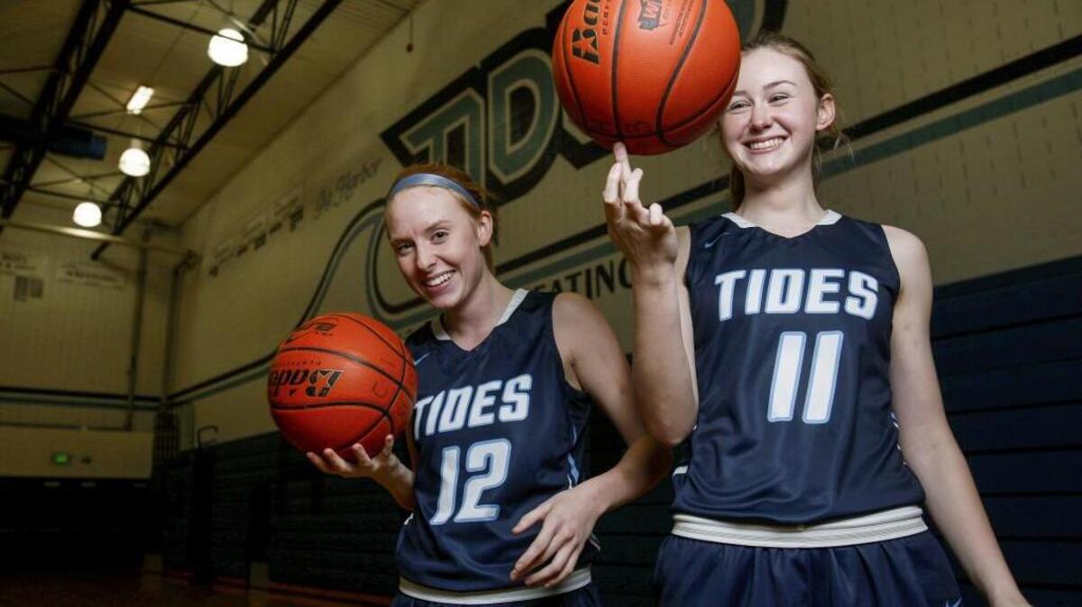 Gig Harbor’s Emily Shields, left and Katie Emery are co-captains for the Gig Harbor girls basketball team and have provided invaluable leadership to this year’s squad.