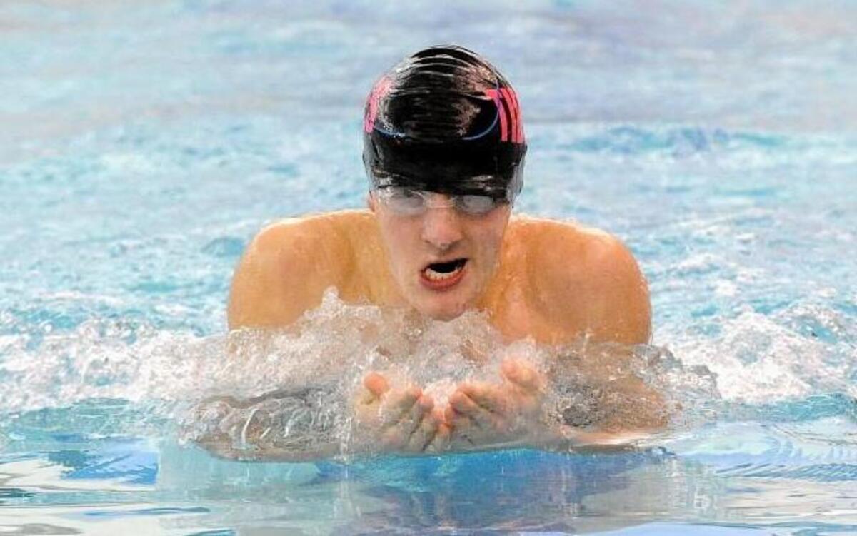 Gig Harbor senior Cannon Coats has been a strong swimmer for the Tides this season and is close to state-qualifying times in several events.