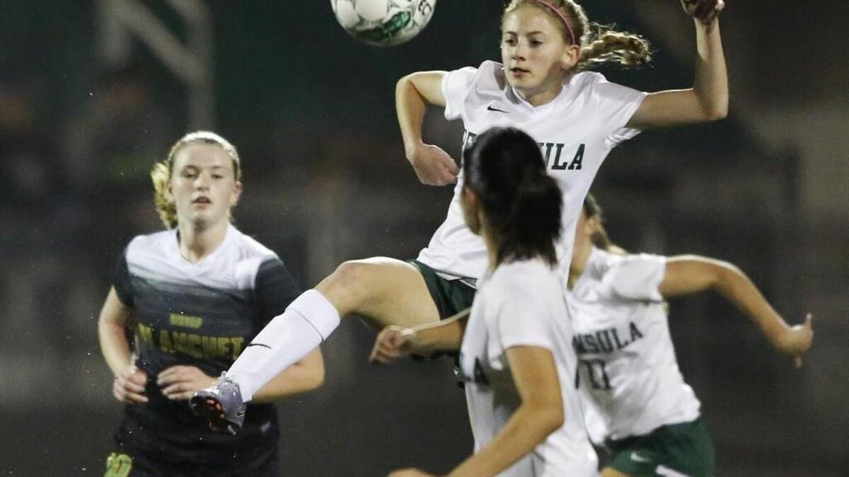 Peninsula’s Ashleigh Bernhard (2) is one of several returning players on this year’s roster.