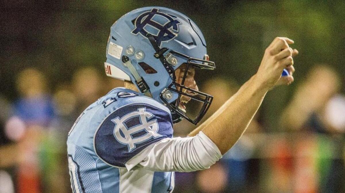 Gig Harbor’s Ben Hollenbeck racked up nearly 200 yards receiving against North Thurston, helping the Tides get into the playoffs.
