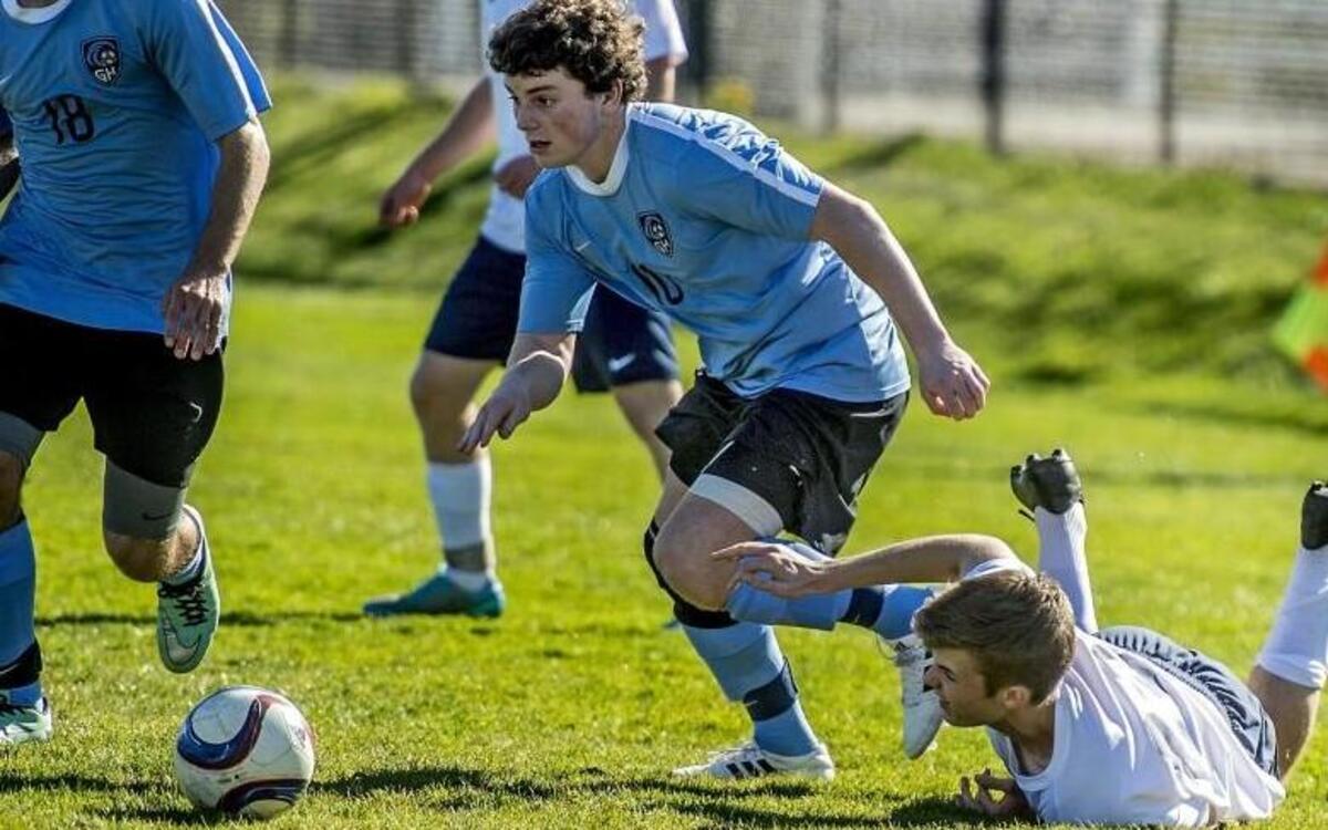 Gig Harbor's Chase Tovey (10) has five goals this season for the Tides, as part of an attack that is seemingly coming around at the right time.