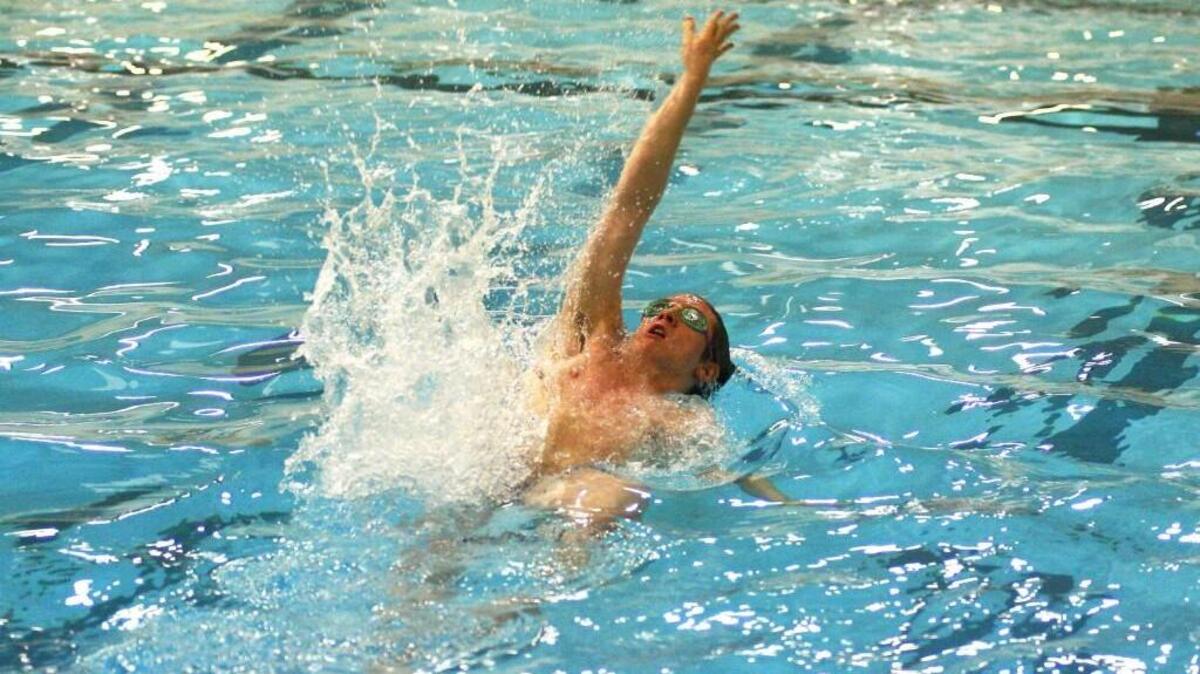 Peninsula senior back-stroker Jacob Huffer is hoping to end the drought of PHS swimmers not making the state meet.