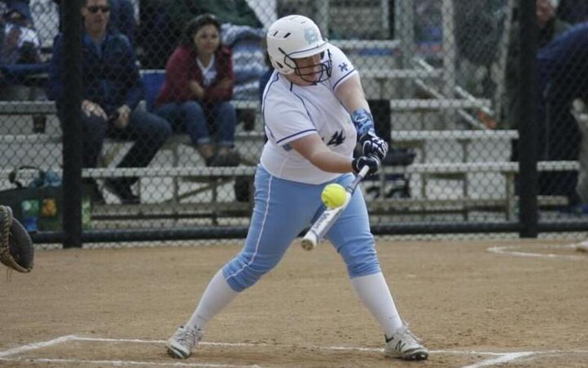 Gig Harbor catcher Kirah Saice hits a double in the first inning against Central Valley in Spokane on Friday.