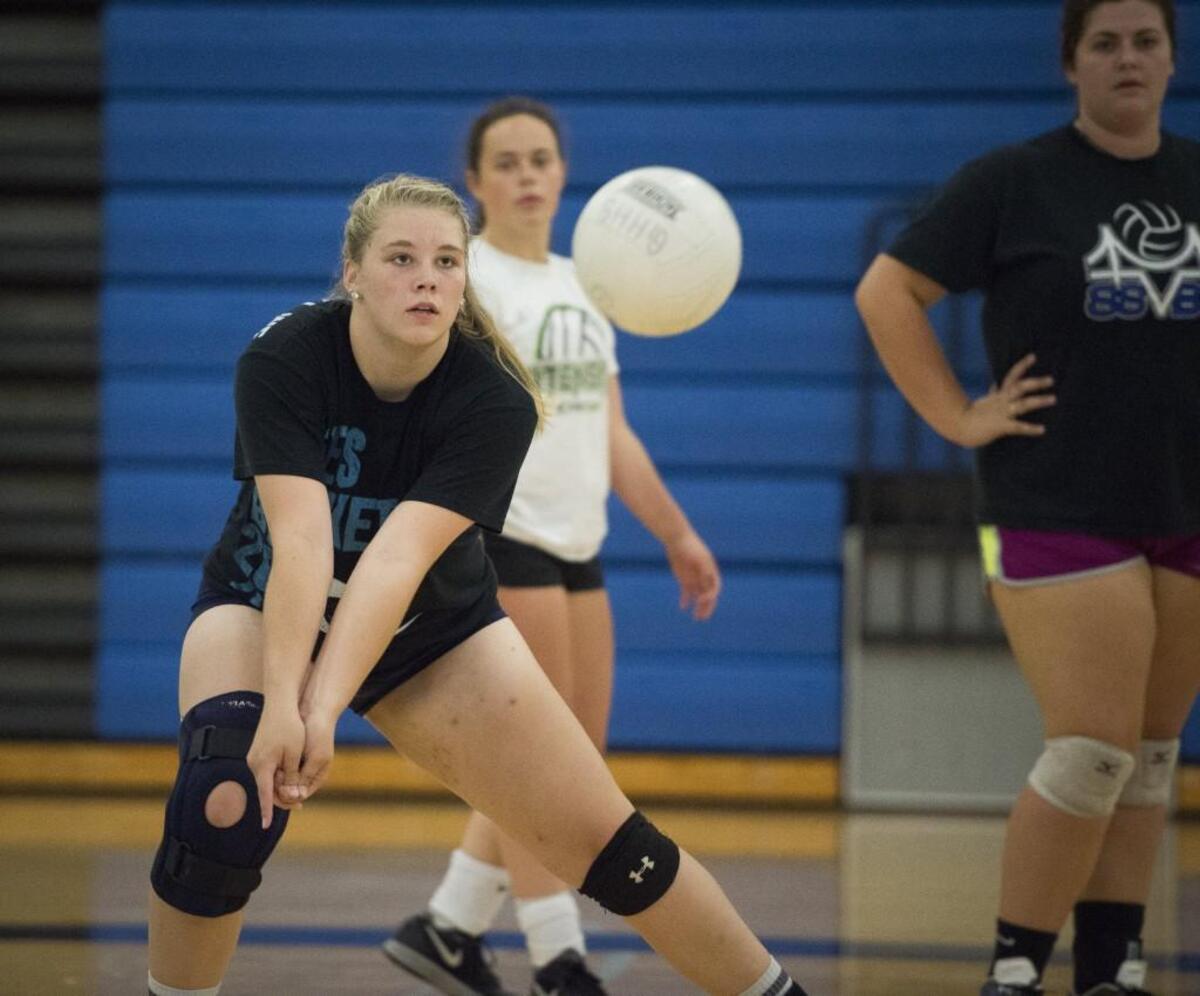 Hadassah Ward warms up before practice at Gig Harbor High School last week.