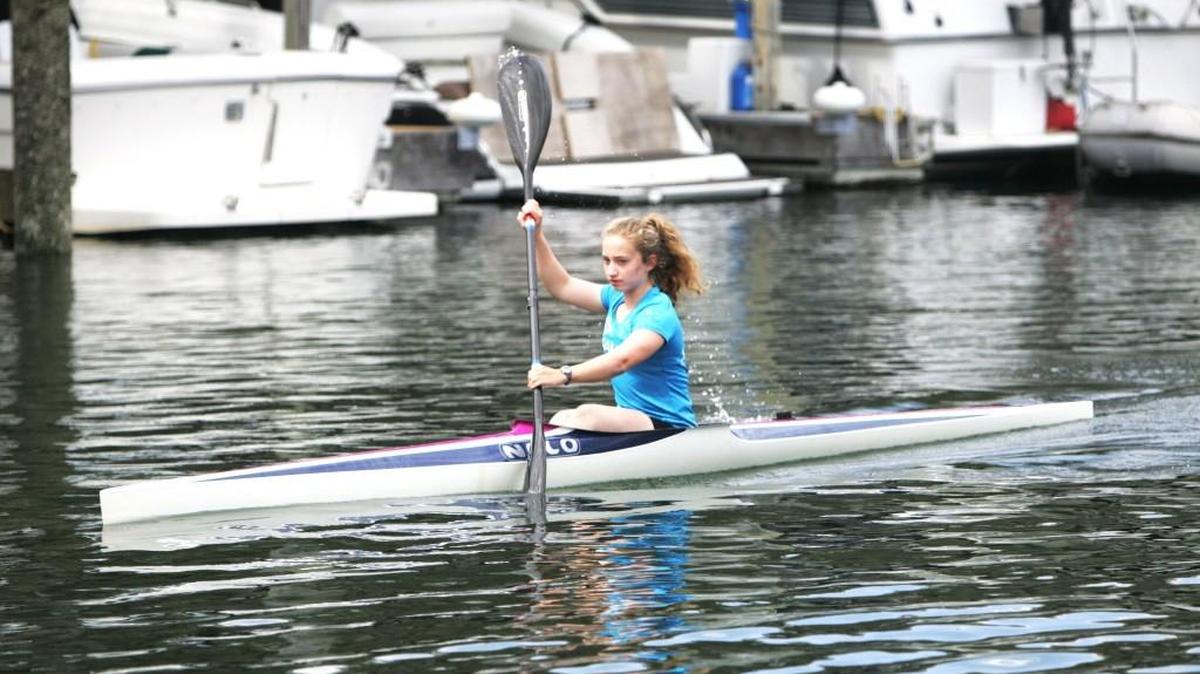 Gig Harbor Canoe and Kayak Race Team kayaker Catherine Wilborn, 17, is preparing for the Junior World Championships in late July in Romania.