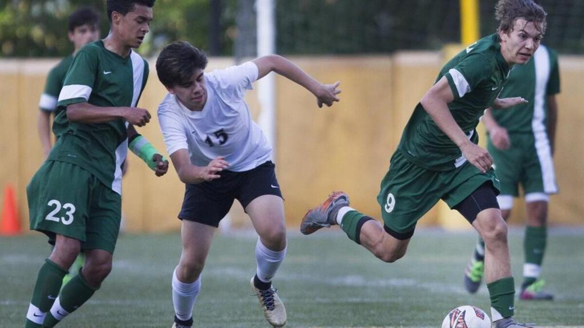 Peninsula’s Mason Haubrich, right, has worked extensively on the mental side of his game, approaching each game with the same intensity and will to win.