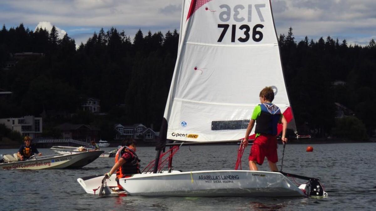 Spots are still available for the final August session of the Gig Harbor Yacht Club's Junior Sail Camp in the harbor.
