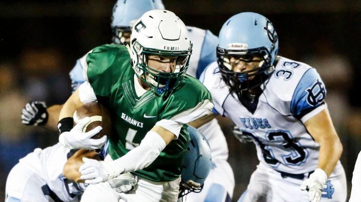 Peninsula junior Alex Beloate exploded at the Fish Bowl, tallying 111 yards and two touchdowns on five catches and cementing himself as a viable deep threat for the Seahawks.