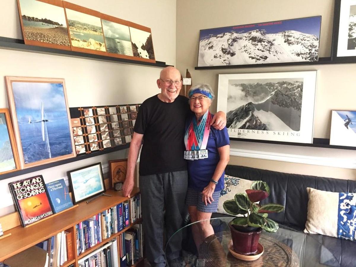 Gig Harbor residents Bob and Bee Dietz, 86 and 80 years old, respectively, pose for a picture in the “adventure room” in their Gig Harbor home.