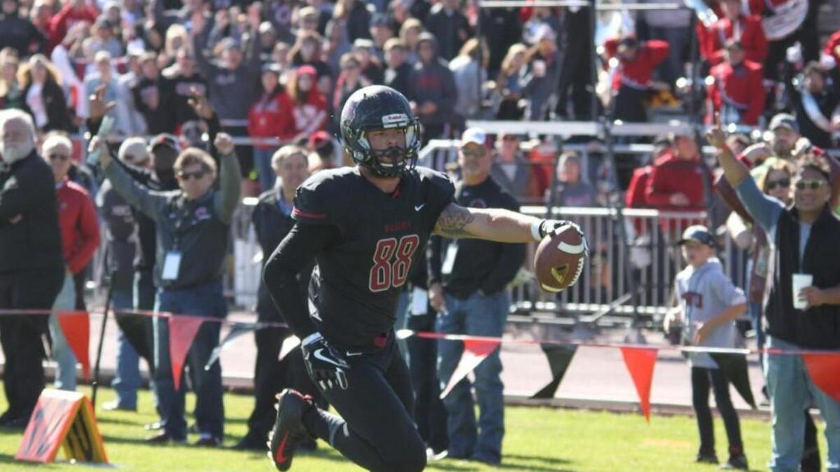 Kyle Self caught 37 passes for 446 yards and nine touchdowns this season as a senior at Central Washington University.