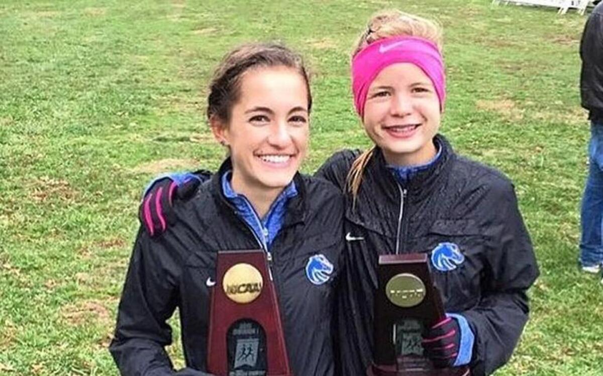Gig Harbor 2015 grad and Boise State freshman Brenna Peloquin, left, took ninth at the NCAA Division I cross country championship race in Louisville, Kentucky.