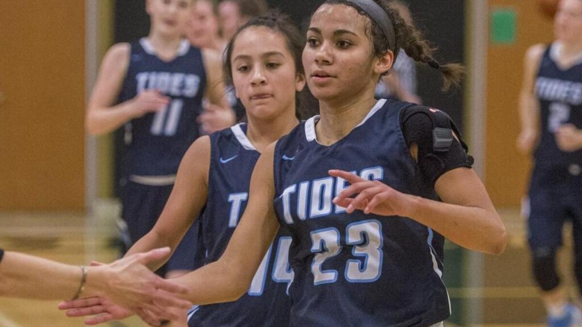 Sydney Langworthy of Gig Harbor leaves the court after a girls basketball game at Timberline Jan 26. Gig Harbor beat Timberline 62-46.