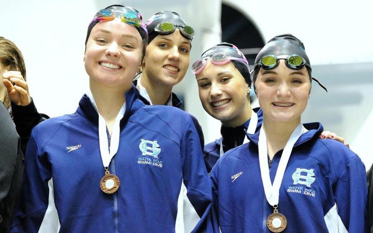 Gig Harbor’s 200-yard medley relay team, from left, Ursula Andren, Anna Furrer, Alana Ponce and Gabrielle Martin, took fifth in the event at the Class 4A state meet on Saturday with a time of 1 minute, 50.71 seconds.