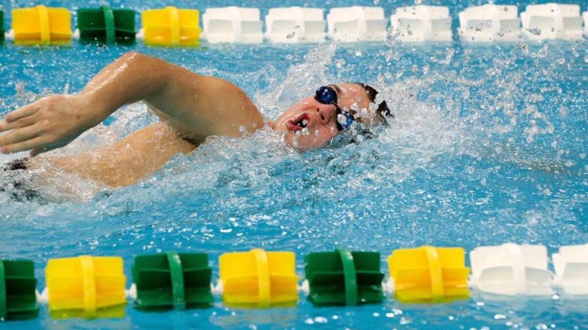 Peninsula High School swimmer Chase Michalke has dropped his times in several events in his senior season.