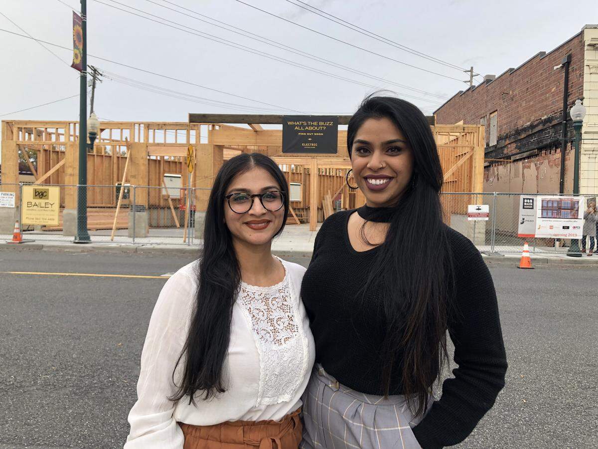 Pawandeep Grewal, left, and Christina Chatha are sisters opening a new coffee shop called Electric Coffee House in Sumner. Anticipated opening date is spring 2019.