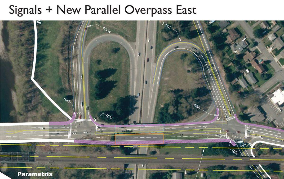 The $17.5 million project will construct a new SR 410 overpass east of the current overpass on Traffic Avenue in Sumner and install new traffic signals.