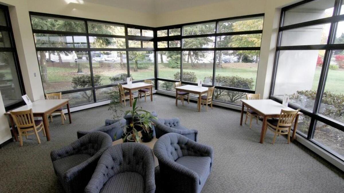 The South Hill branch of the Pierce County Library, shown in October 2014, is set to renovate and repurpose this area of the library into a more user-friendly reading area.