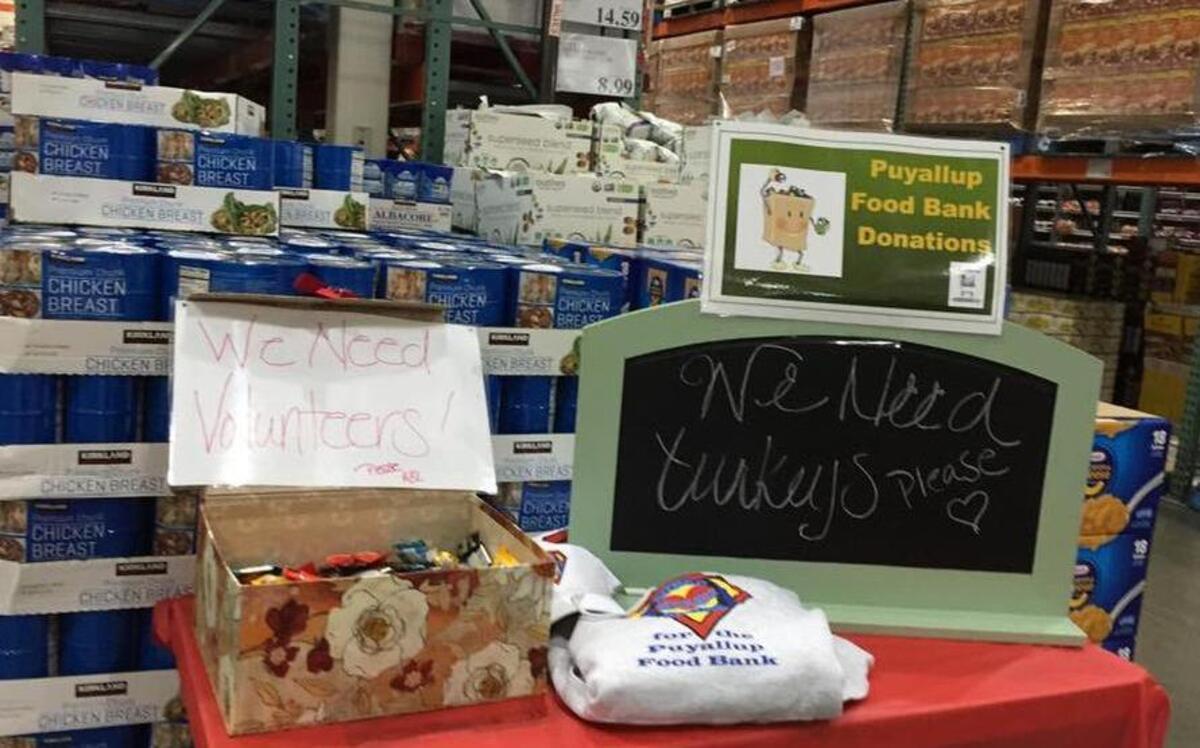 Puyallup Food Bank officials hosted a turkey drive at the South Hill Costco last week, but the organization is still looking for donations.
