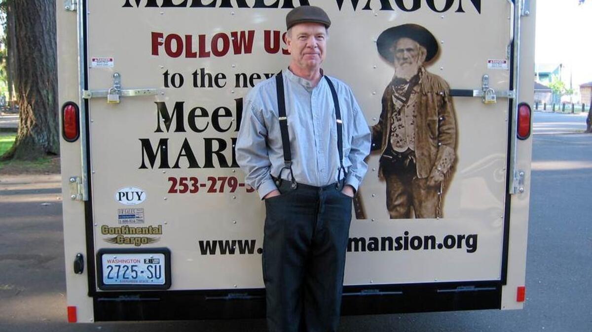 Dennis Larsen, Ezra Meeker’s biographer, is coming to the Puyallup Public Library on April 27.