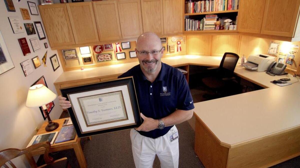 Puyallup School District Superintendent Tim Yeomans, seen here in 2015, announced this month that he plans to retire at the end of the 2019-20 school year.