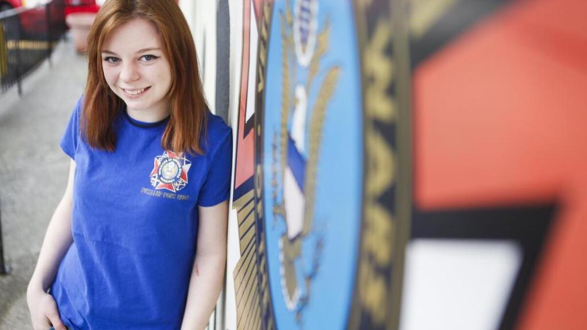 Puyallup High School sophomore Erica Roloff was invited to Washington D.C. for the National Voice of Democracy competition after winning at the state level, where she wrote an essay about her “Responsibility to America.”