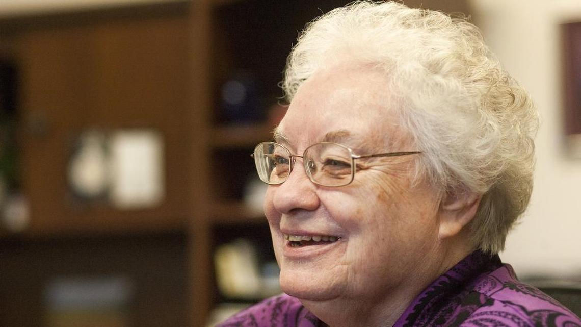 Sister Pat Michalek, executive director at the St. Francis House, was recently awarded the Melvin Jones Fellowship Award by the Puyallup Lions Club for her work in the community. Michalek’s parents, Doris and Stan Michalek, started the Puyallup St. Francis House in 1974.