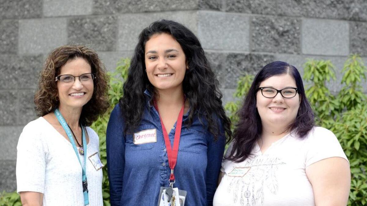 First-year teachers Susan Morrison, Cheyenne Cortesi and Amber Heerick, from left, are just three of the many teachers the Puyallup School District hired this year.