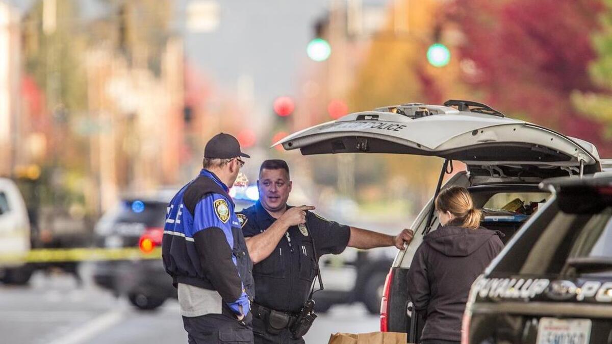 Puyallup police investigate the scene of a officer-involved shooting in October 2016. The Puyallup Police Foundation partnered with the Behind the Badge Foundation to bring Critical Incident Stress Management (CISM) training to Puyallup last week. The training is intended to help first responders cope in healthy ways with what they experience at work.
