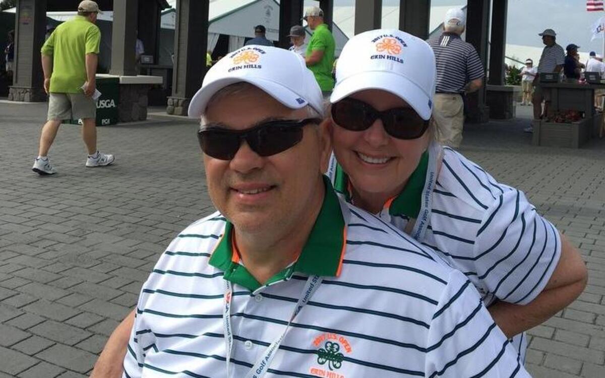 Puyallup residents Greg and Jane Jones served as volunteers last week for the 2017 U.S. Open at Erin Hills, Wisconsin. Despite Greg suffering complications from a quintuple bypass surgery in January, he willed himself to heal enough in time to attend the tournament.