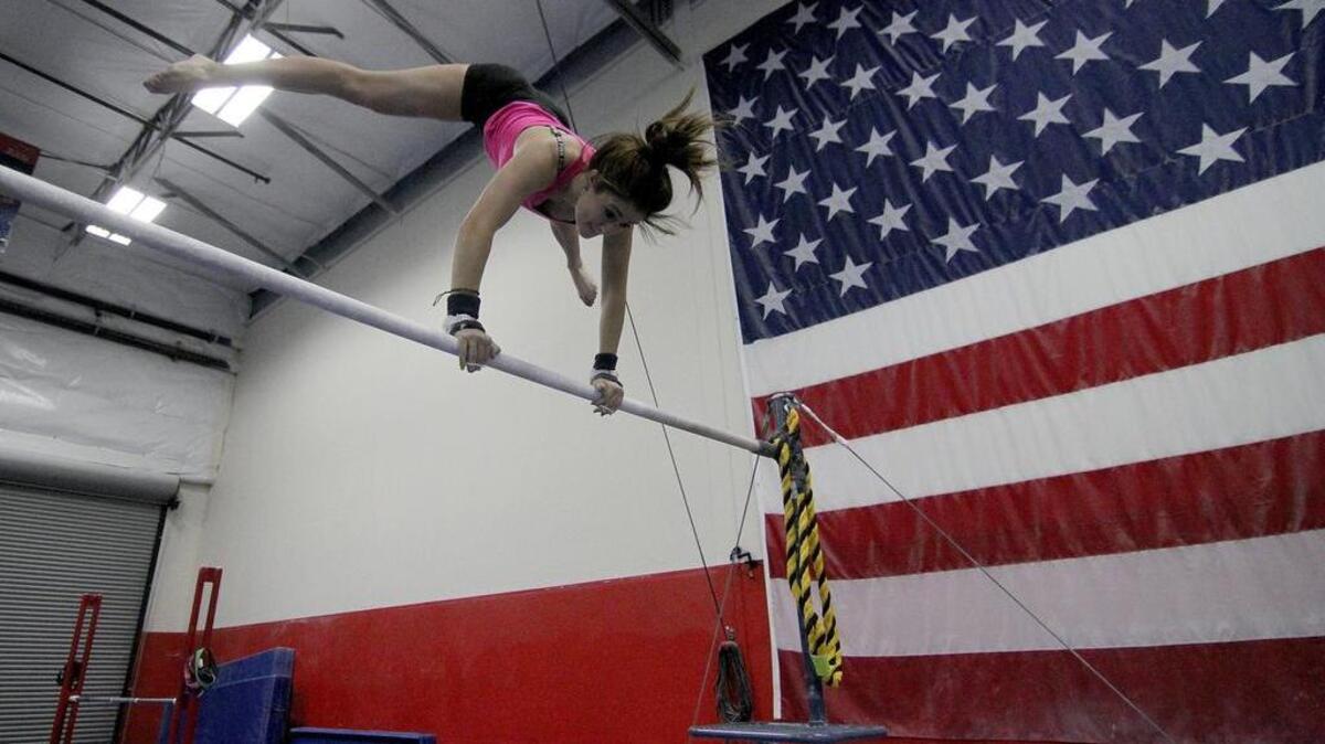 Bonney Lake High school gymnastics team member Hailey Taylor works out at team practice last week at the Auburn Gymnastics Center.
