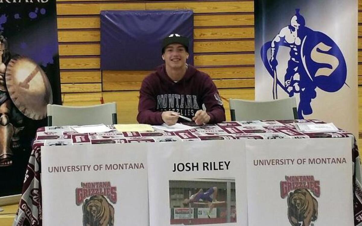 Sumner High senior Josh Riley signed his letter of intent for track and field for the University of Montana during a Nov. 18 ceremony at the high school.