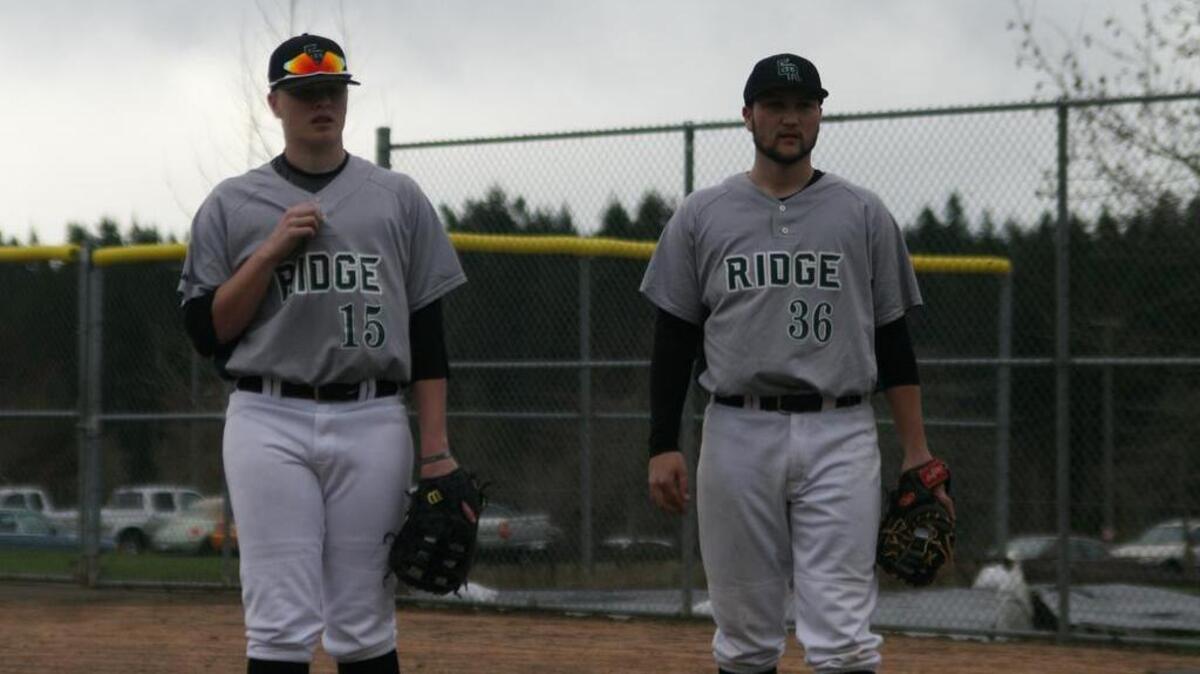 The Emerald Ridge High baseball team has a solid one-two punch with aces Nate Packard, left, and Chad Gideon at the top of the rotation.