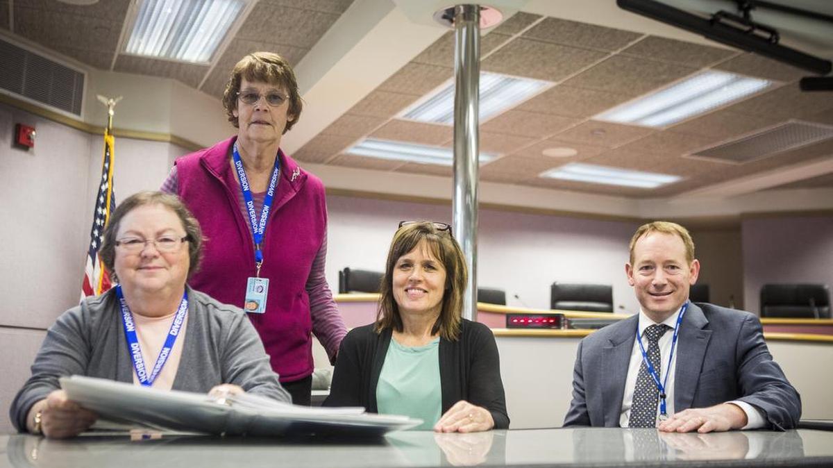 From left: Terry Peters, Marilynn Smoak, Sonja Kane and David Hammermaster are all volunteers with the Juvenile Diversion Program in Sumner.