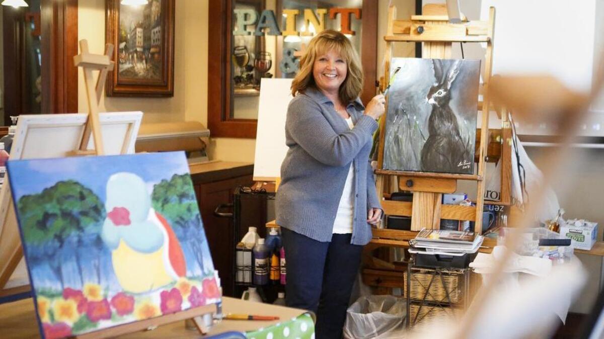 Lori Paine is the owner of Voila Art Studio in downtown Sumner.