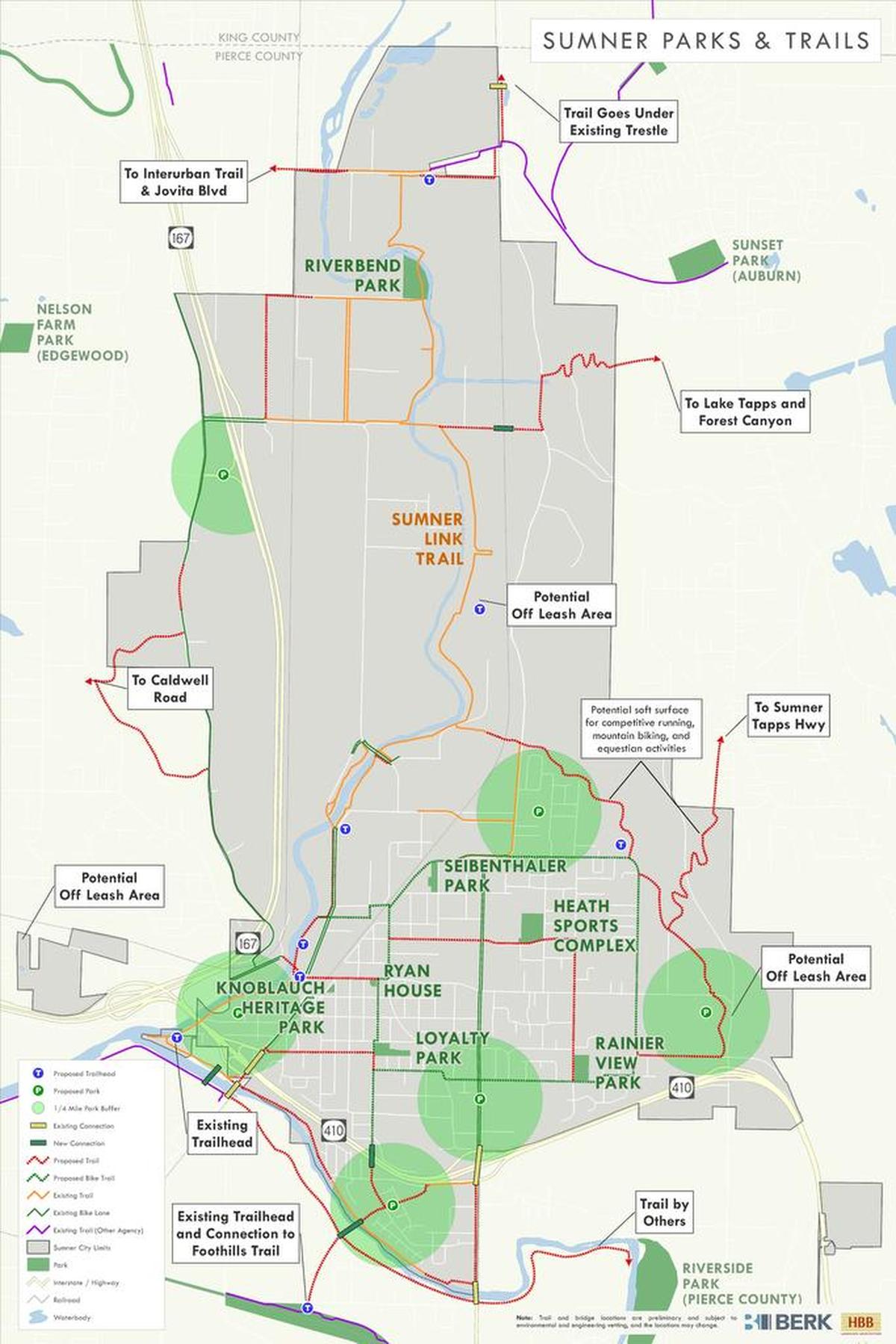 With growth, Sumner city officials are focusing on where they could close what are called “gap areas” within residential communities when it comes to parks. The goal is to have a neighborhood park within a quarter-mile walking distance of residences.