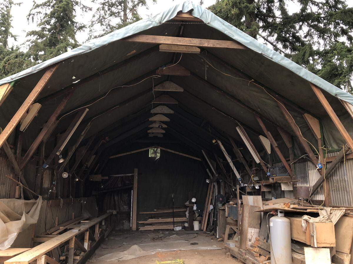 Before Tom Crout could start on his homemade sailboat, he built a shed on his property in Puyallup, using a truckload of lumber he bought for $200 at an estate sale.