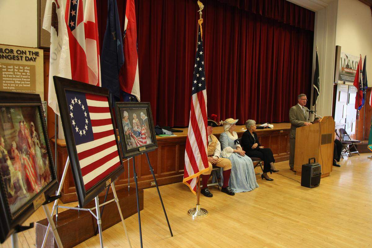 Pierce County Executive Bruce Dammeier speaks at the Betsy Ross open house on June 26, 2018.