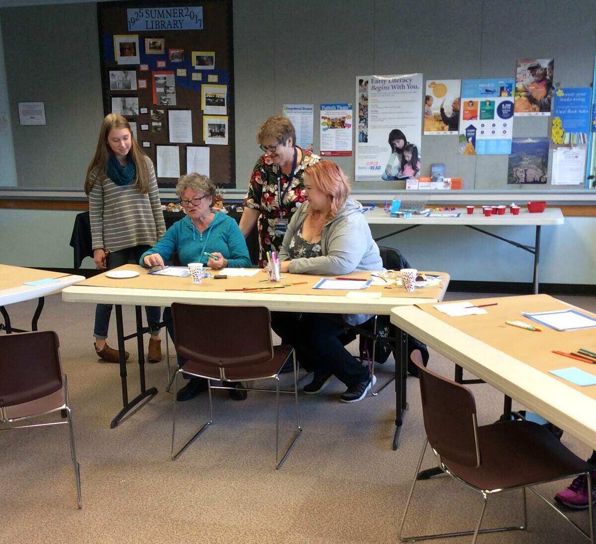 The Sumner Pierce County Library held a community quilt event last year, meant to increase bonding between young people and adults and help eliminate stereotypes. The quilt was finally competed last month.