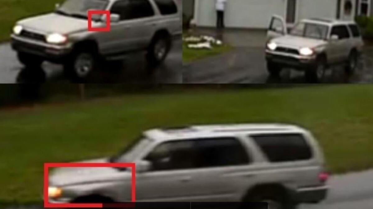 This is a photo collage of a vehicle that could be linked to a rash of burglaries in Thurston County.